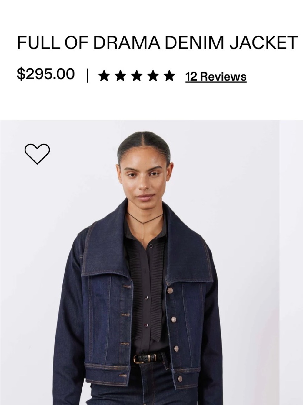 Full of Drama Denim Jacket Dark Ocean Wash
